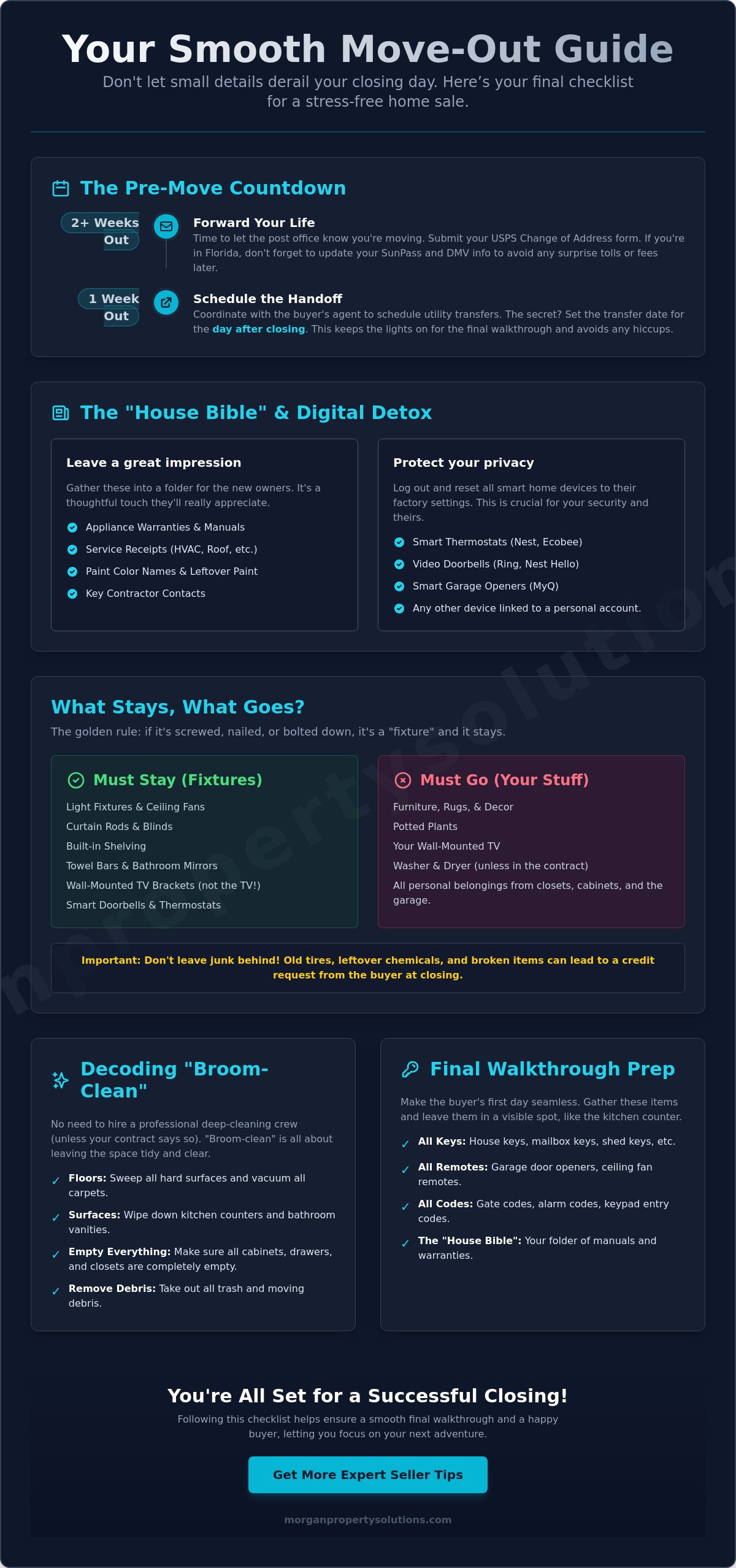 Moving Out Checklist for Sellers: Your Stress-Free Guide to a Smooth Handover